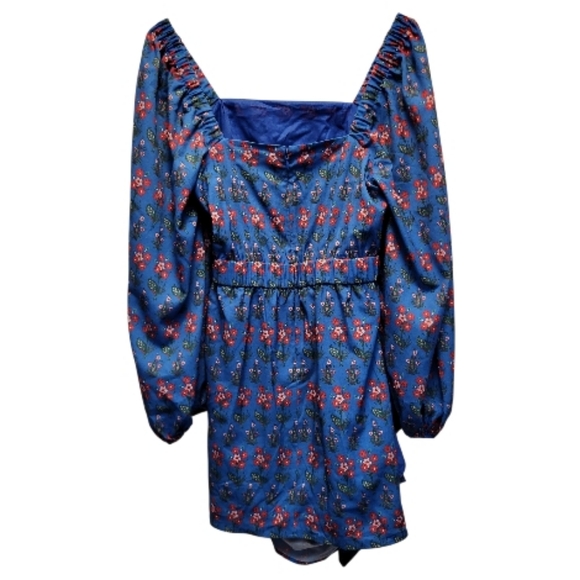 RHODE Mina Draped Floral Print Crepe de Chine Mini Dress - Size M - Picture 5 of 9